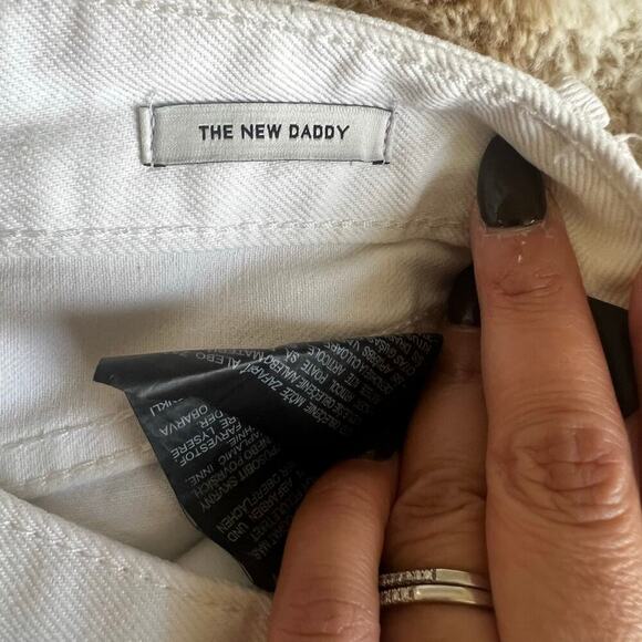 Zara Women’s The New Daddy Jeans Raw Hem Straight Leg White Size 6 - Picture 7 of 13